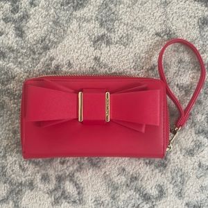 New Betsy Johnson Red Wristlet